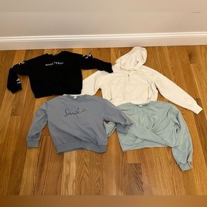 Bundle of 4 girls size 10 active sweatshirts